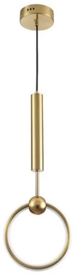 Κρεμαστό Φωτιστικό Οροφής LED 13W 3000K 150x20 Axel Viokef-4295101-Χρυσό 4295101