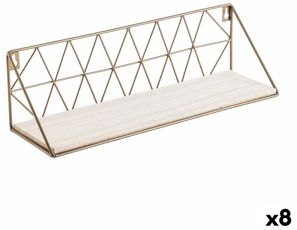 Ράφια Vinthera Moa Χάλυβας Χρυσό 40 x 12 x 12 cm (8 Μονάδες)