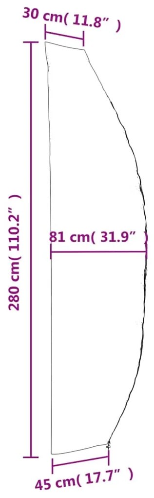 ΚΑΛΥΜΜΑΤΑ ΟΜΠΡΕΛΑΣ ΚΗΠΟΥ 2 ΤΕΜ. 280X30/81/45 ΕΚ ΎΦ. OXFORD 420D 3203398