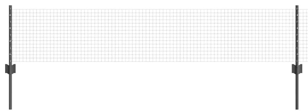 vidaXL Τεντώτο με στήριγμα Γκρι 0,4 x 10 μ Χάλυβας και PVC