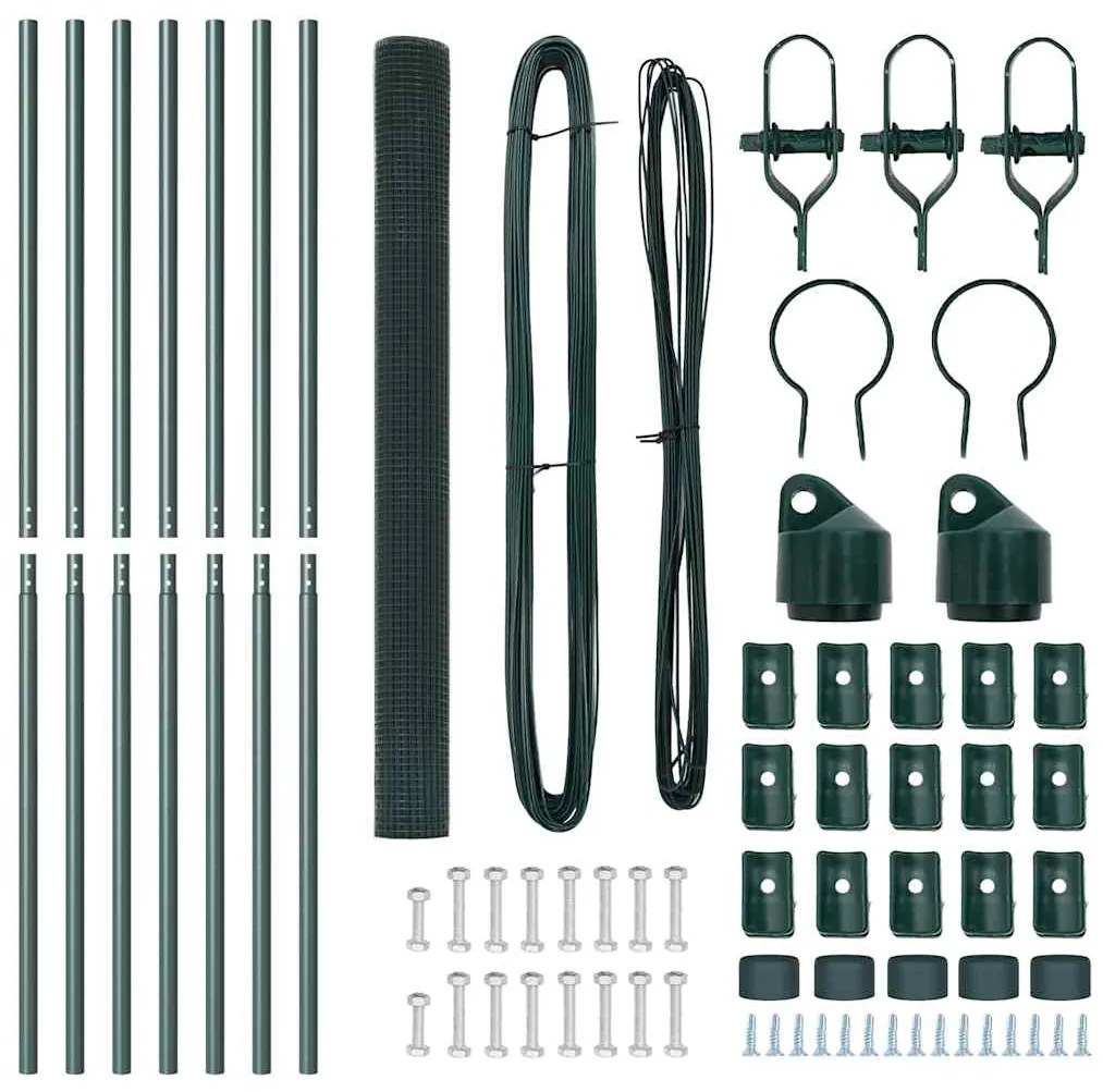 vidaXL Στύλος Περιφράξεων Πράσινο 10 x 1,5 μ (12 x 12 mm πλέγμα)