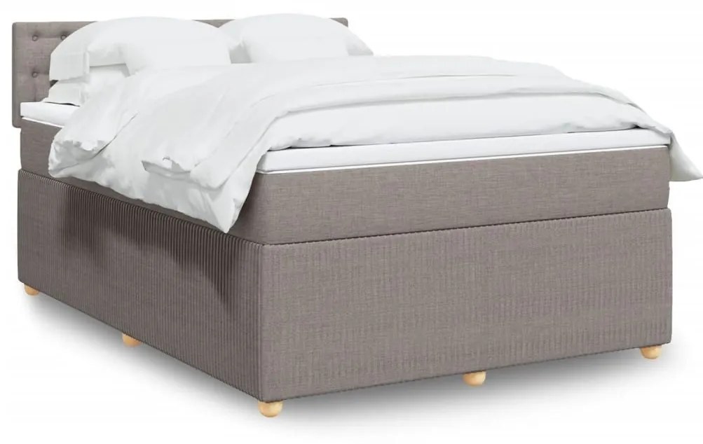 ΚΡΕΒΑΤΙ BOXSPRING ΜΕ ΣΤΡΩΜΑ TAUPE 140X200 ΕΚ. ΥΦΑΣΜΑΤΙΝΟ 3289797