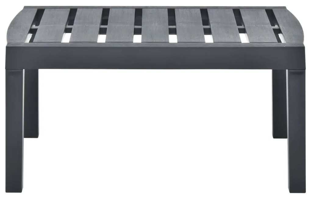 vidaXL Τραπεζάκι Κήπου Ανθρακί 78 x 55 x 38 εκ. Πλαστικό
