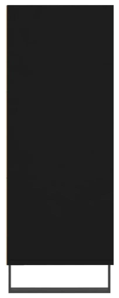 vidaXL Ραφιέρα Μαύρη 69,5x32,5x90 εκ. από Επεξεργασμένο Ξύλο