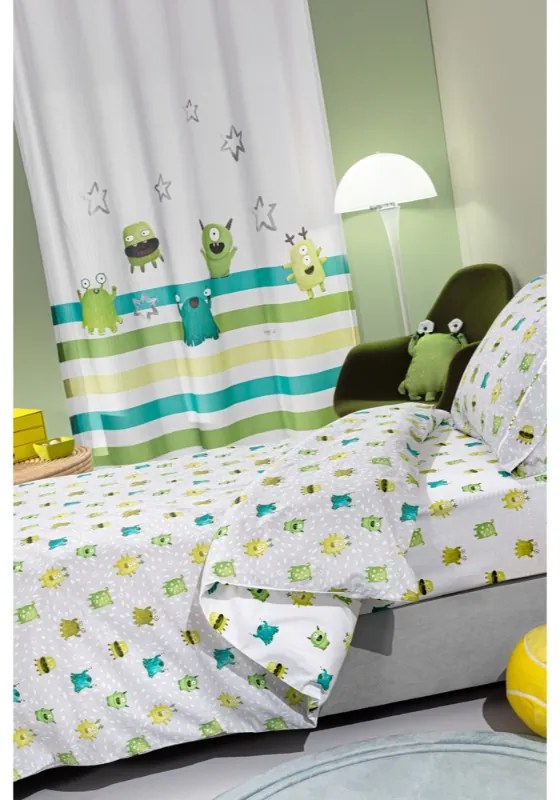 Σετ Σεντόνια Μονά Monsters Lime 2x(165x250) + 1x(50x70) - Saint Clair