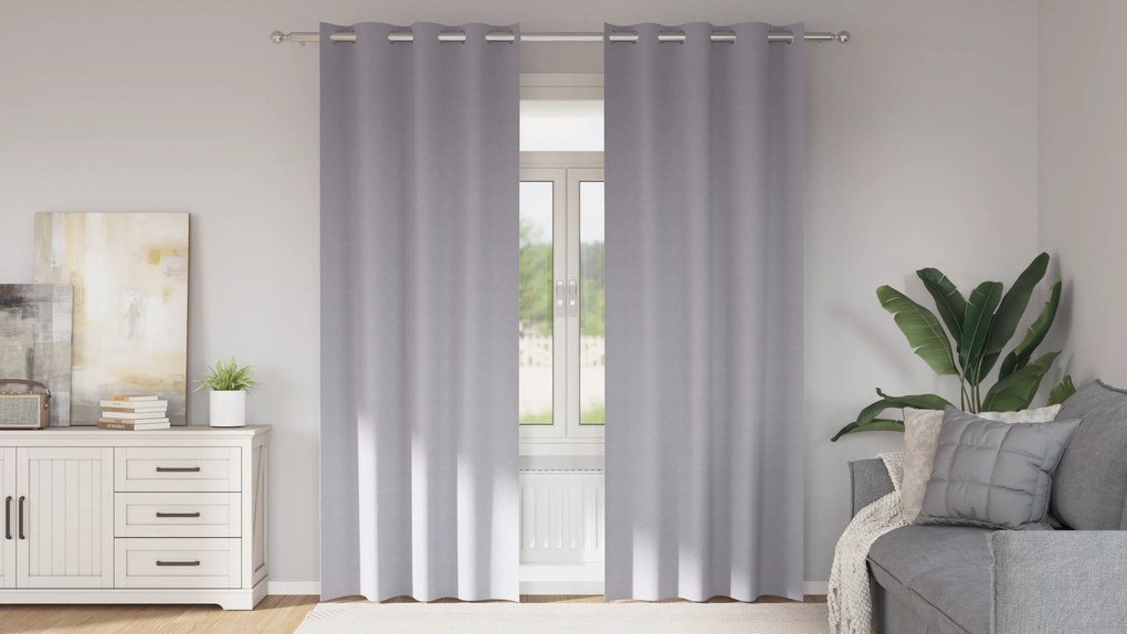 vidaXL Κουρτίνες 2 pcs Μεταλλικό Γκρι 225 x 140 εκ. Πολυεστέρας