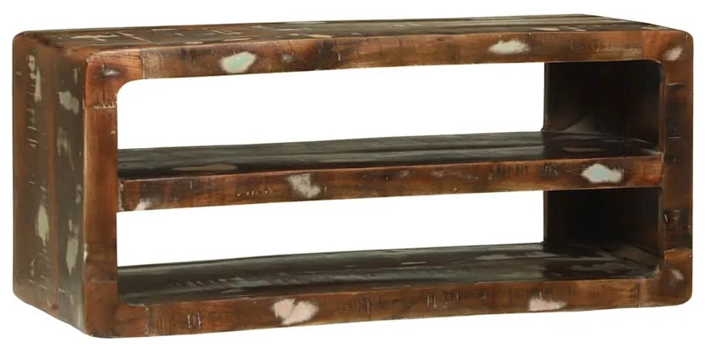 Ντουλάπι TV Πολύχρωμο 80 x 32 x 36 εκ. Μασίφ ανακυκλωμένο ξύλο