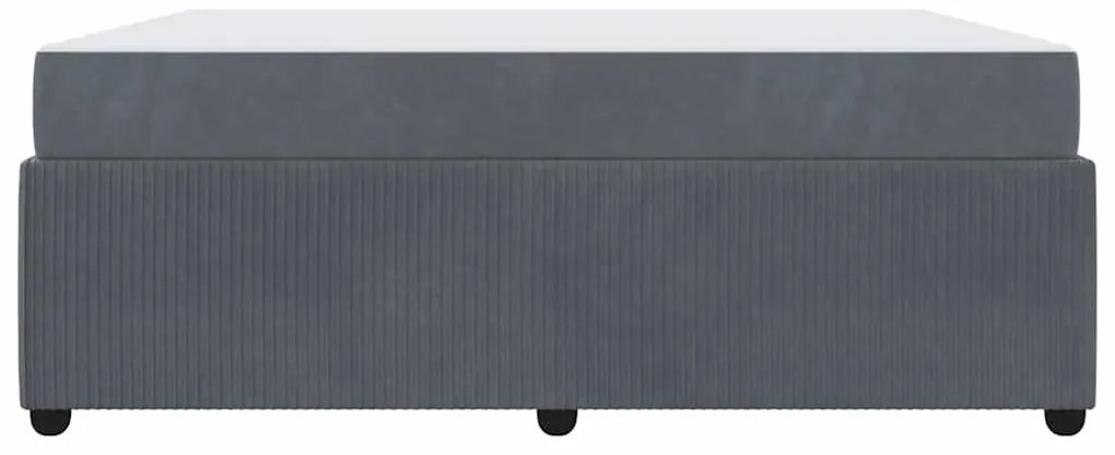 vidaXL Σκελετός Κρεβατιού με στρώμα Σκούρο Γκρι 180 x 200 cm ύφασμα