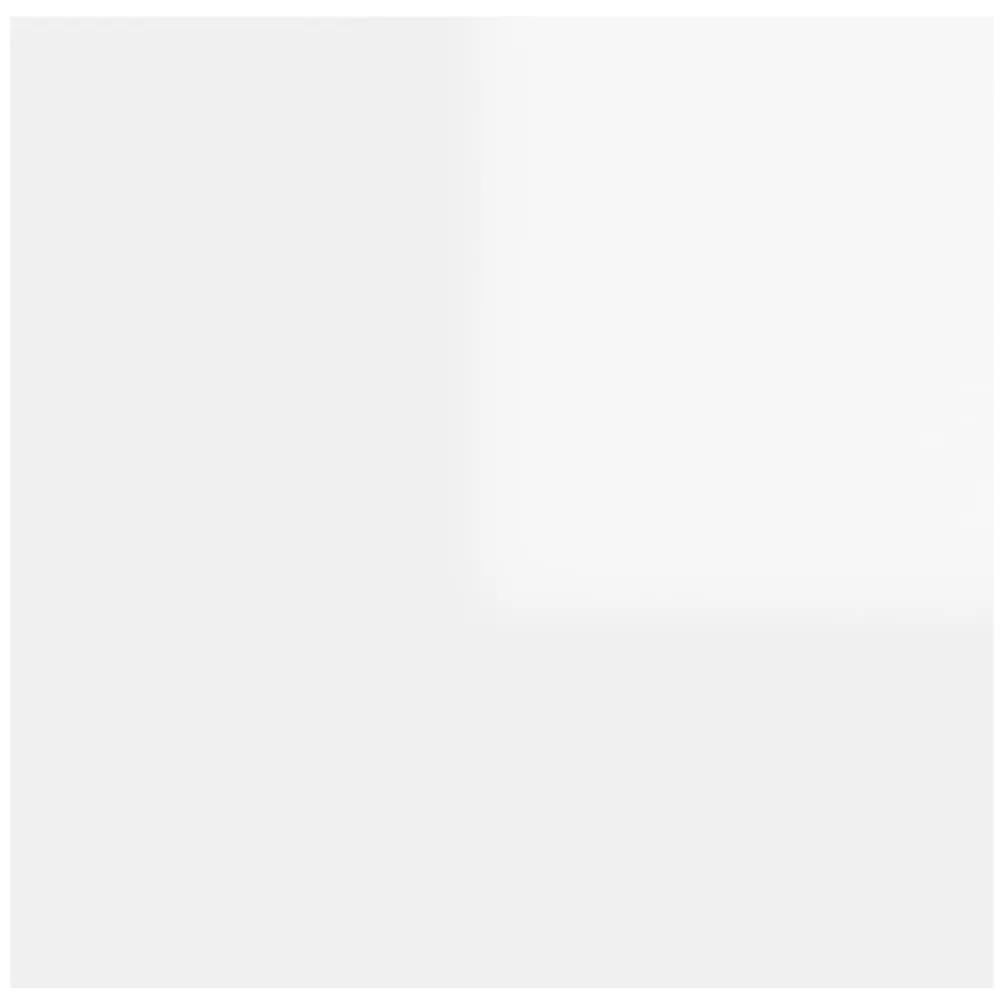 Κομοδίνο Γυαλιστερό Λευκό 30,5 x 30 x 30 εκ. από Μοριοσανίδα - Λευκό