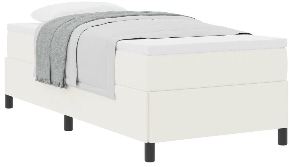 vidaXL Κρεβάτι Κρεμ 80x200 εκ από Υφασμάτινη Καραβόπανο