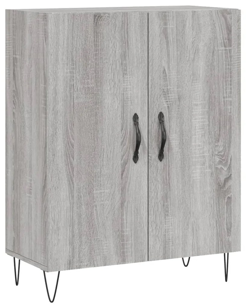 vidaXL Ντουλάπι Γκρι Sonoma 69,5 x 34 x 180 εκ. Επεξεργασμένο Ξύλο