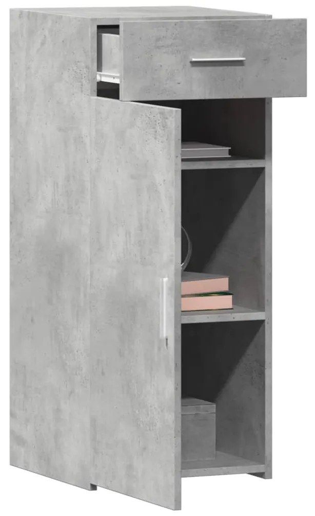Ντουλάπι Γκρι Σκυροδέματος 40x42,5x93 εκ. Επεξεργασμένο Ξύλο - Γκρι