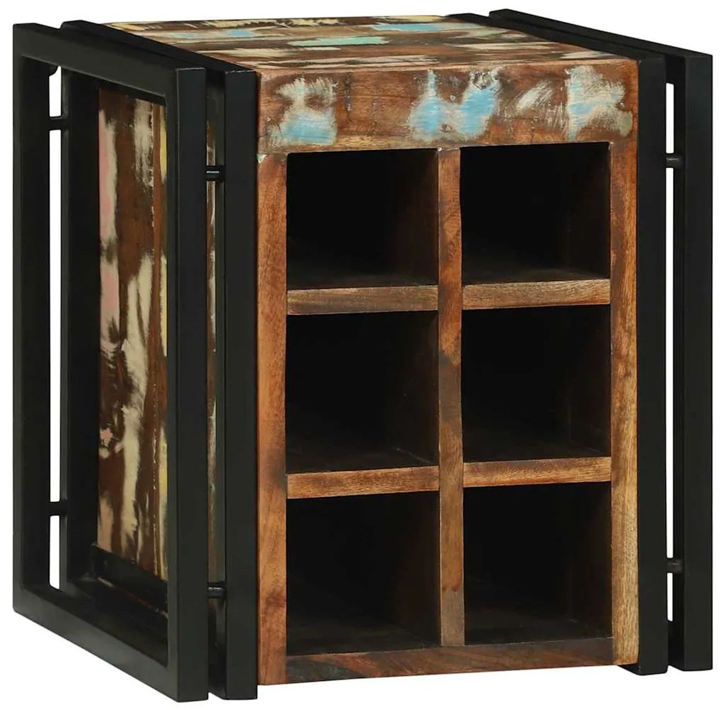 vidaXL Ράφι Κρασιού 34.5 x 35 x 39 εκ. Μασίφ ανακυκλωμένο ξύλο