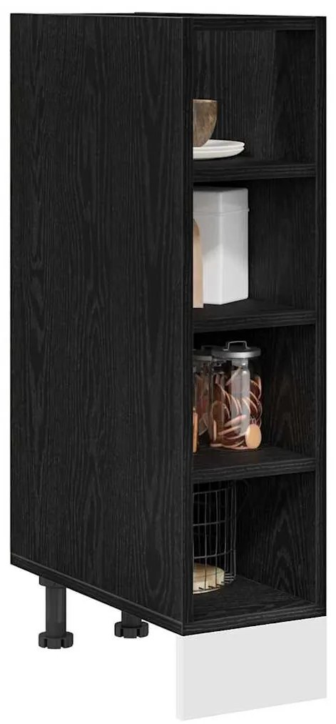 vidaXL Βάση Ντουλάπας Κουζίνας με ράφι Μαύρη δρυς 20 x 44,5 x 81,5 εκ.