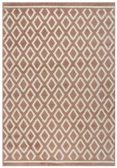 Beauty Home Πατάκι Vibe Art 9575 67x150 Pink White Ροζ Λευκό