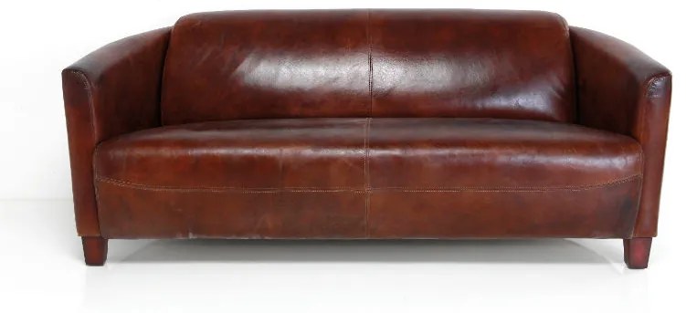 Καναπές Cigar Δερμάτινος Καφέ  176x83x70 εκ. - Καφέ