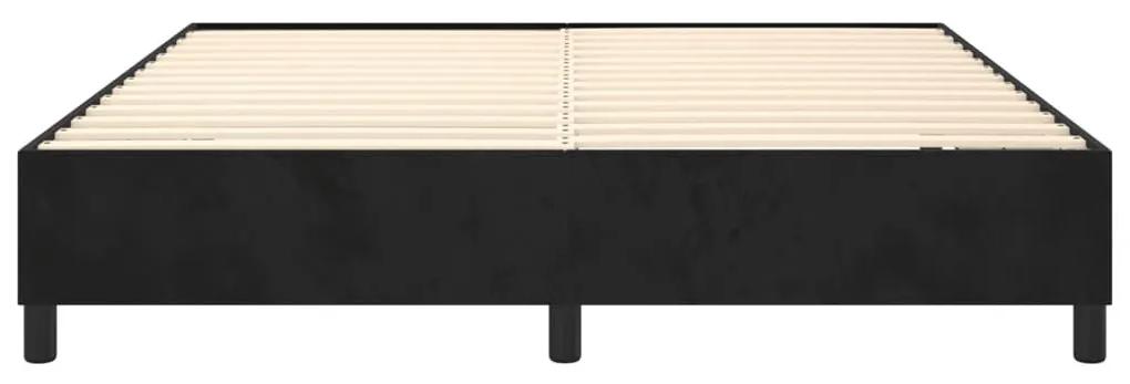 Πλαίσιο Κρεβατιού Boxspring Μαύρο 200x200 εκ. Βελούδινο - Μαύρο