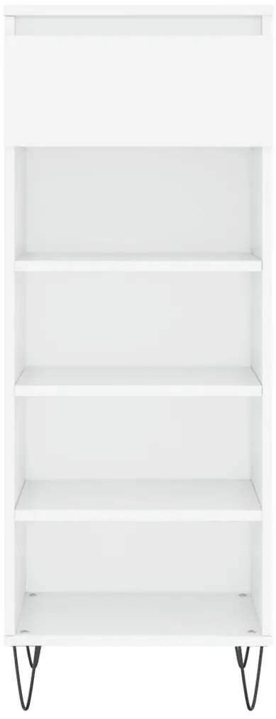 vidaXL Παπουτσοθήκη Γυαλιστερό Λευκό 40x36x105 εκ. Επεξεργασμένο Ξύλο