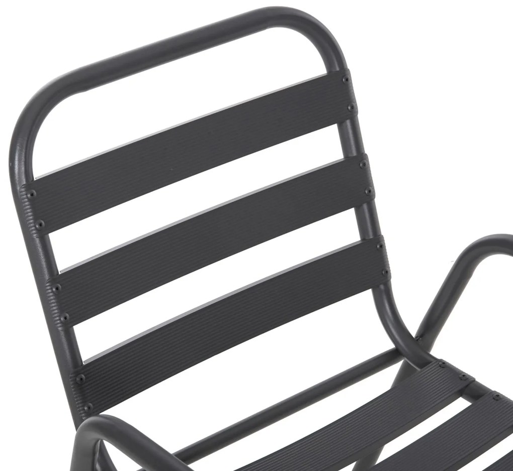 Καρέκλα PRELUDE C5970.01 με Μεταλλικό Σκελετό και Κάθισμα Αλουμινίου Γκρί 54x56x79Υεκ 54x56x79 εκ.