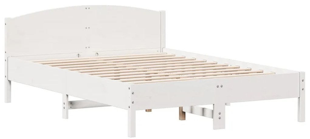 vidaXL Σκελετός Κρεβ. Χωρίς Στρώμα Λευκό 120x200 εκ Μασίφ Πεύκο