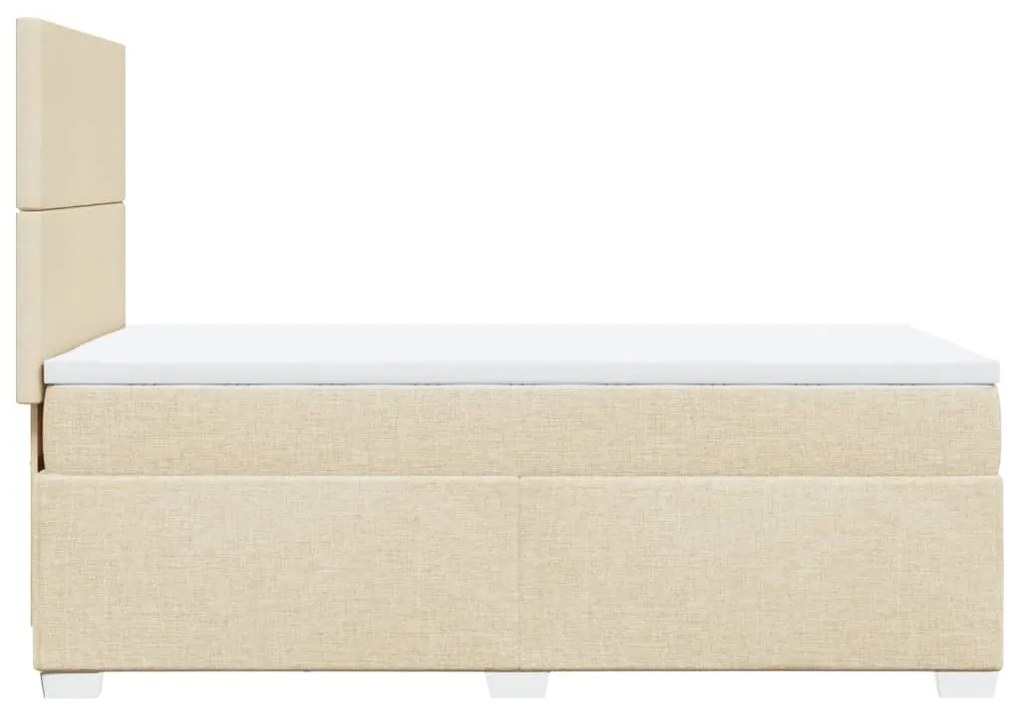 ΚΡΕΒΑΤΙ BOXSPRING ΜΕ ΣΤΡΩΜΑ ΚΡΕΜ 90X190 ΕΚ.ΥΦΑΣΜΑΤΙΝΟ 3290341