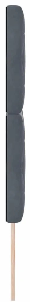 vidaXL Κεφαλάρι LED με φώτα λωρίδας LED Σκούρο γκρι 100 cm Βελούδο