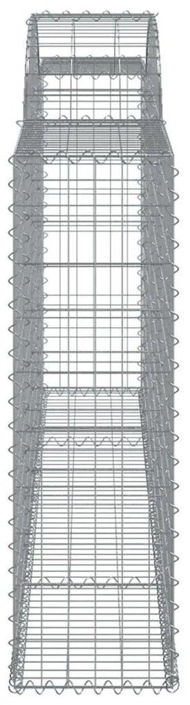 Συρματοκιβώτια Τοξωτά 25 τεμ. 300x30x100/120 εκ. Γαλβαν. Ατσάλι - Ασήμι