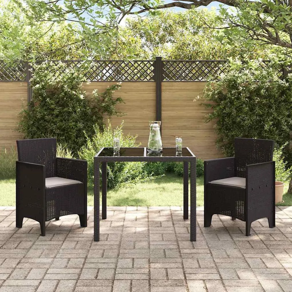 vidaXL Καρέκλα Κήπου 2 pcs Καφέ 53 x 49 x 85 εκ. PP