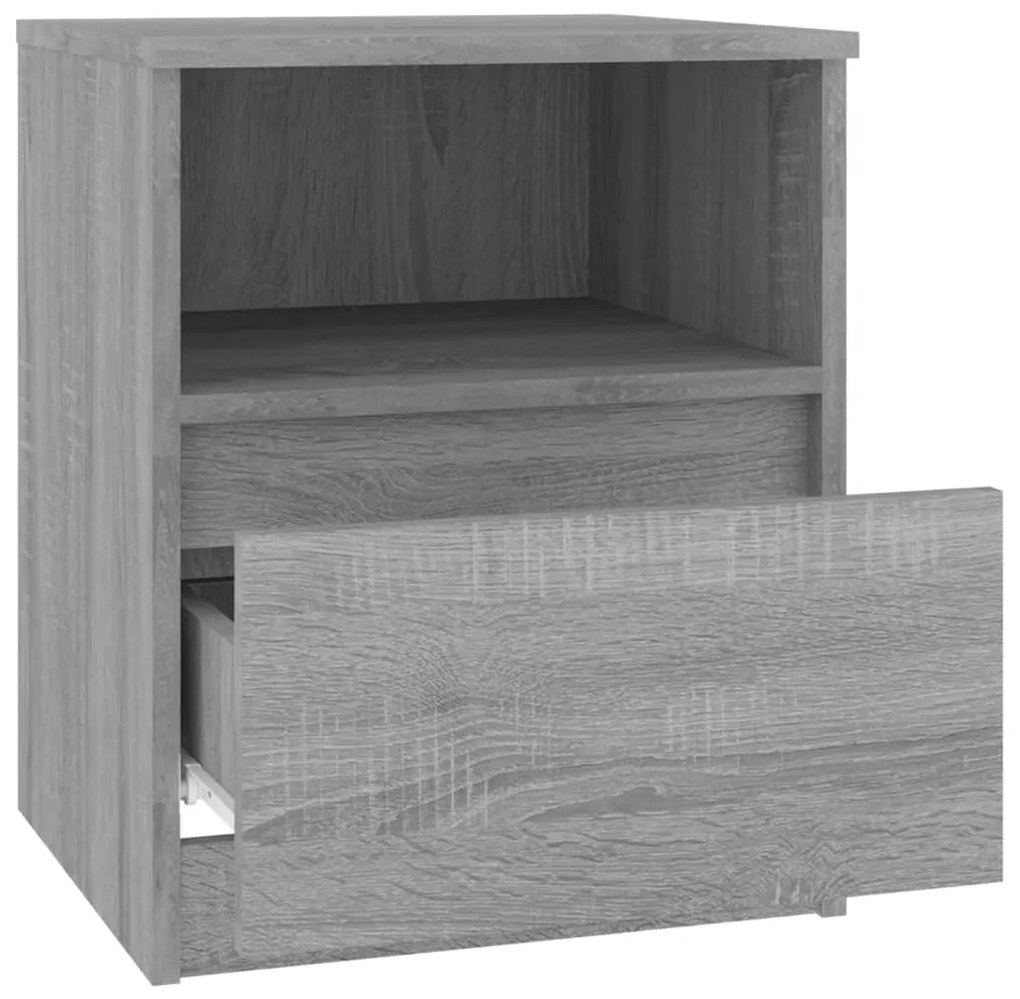 vidaXL Κομοδίνα 2 τεμ. Γκρι Sonoma 40x40x50 εκ. από Επεξεργασμένο Ξύλο
