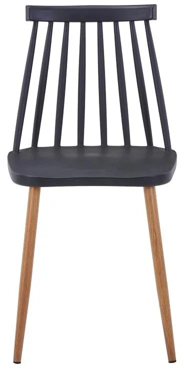 Σετ Τραπεζαρίας Manka-Aurora I 5 τεμ Sonoma Truffle - Μαύρο 110x80x77εκ. 110x80x77 εκ.