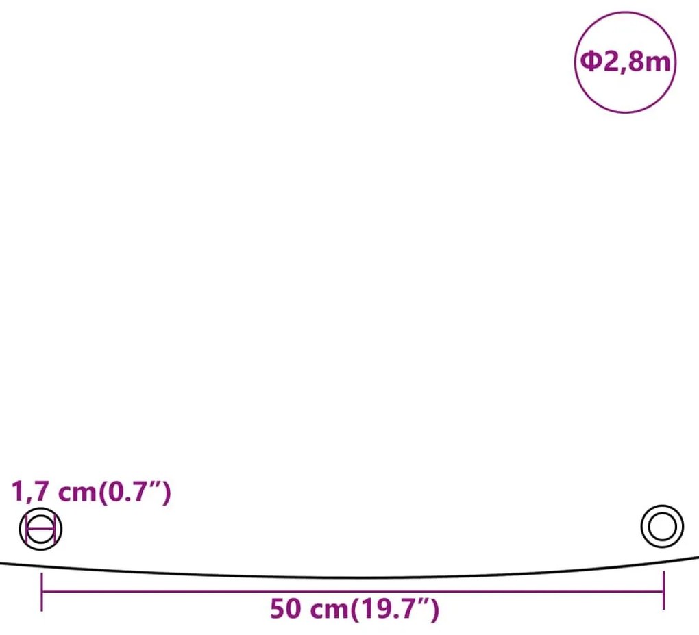 Μουσαμάς Μπλε Ø 2,8 μ. 650 γρ./μ² - Μπλε