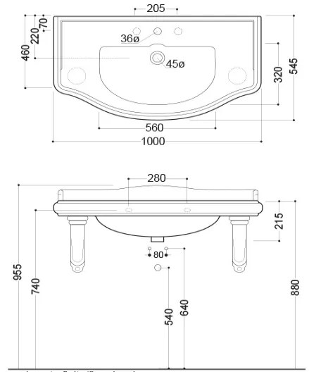 Νιπτήρας Κονσόλα Kerasan Retro