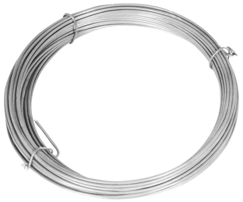 vidaXL Συρματόπλεγμα 25 x 1,5 μ. Γαλβανισμένο Ατσάλι + Στύλοι/Βάσεις