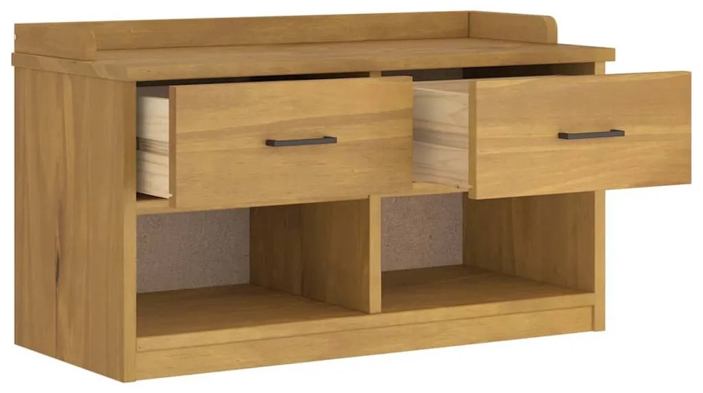 vidaXL Πάγκος διαδρόμου "SANDNES" 87x40x50 εκ. Πεύκο μασίφ ξύλο