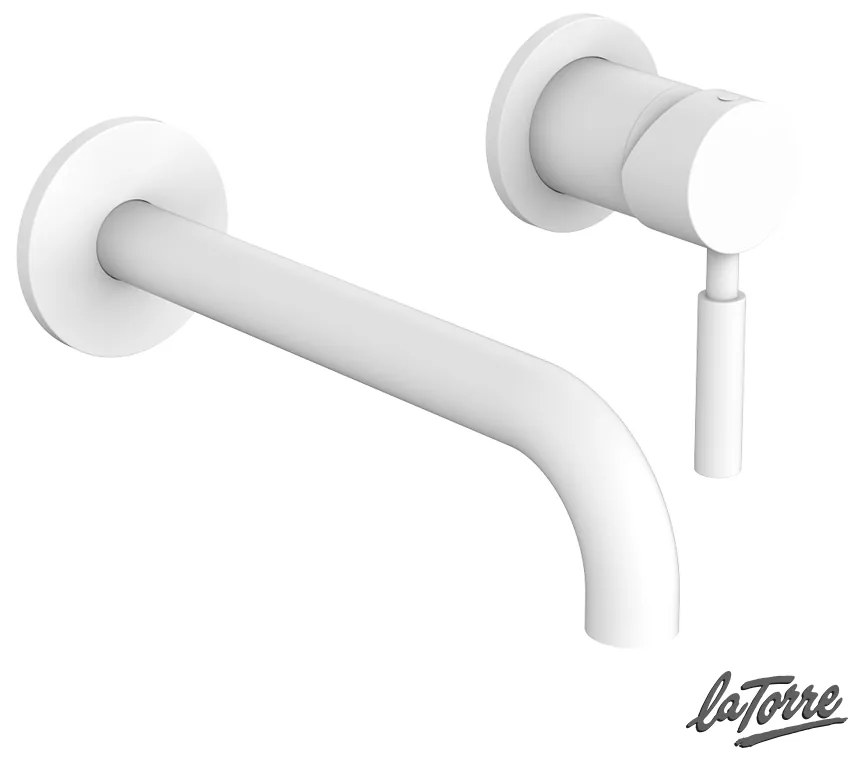 Μπαταρία Νιπτήρα Τοίχου Τech La Torre White Μatt 12208-300