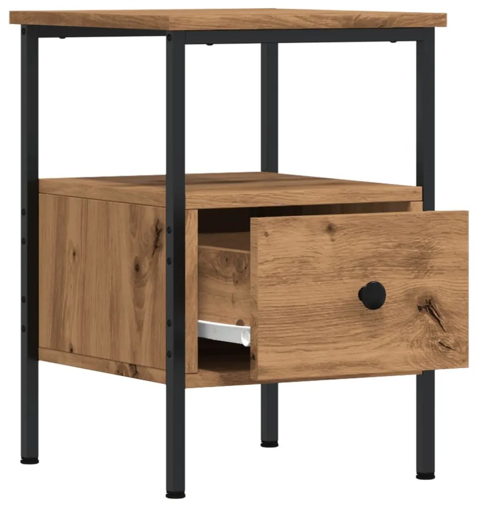 vidaXL Κομοδίνα 2 τεμάχια Artisan Oak 34x36x50 cm Κατασκευασμένο ξύλο