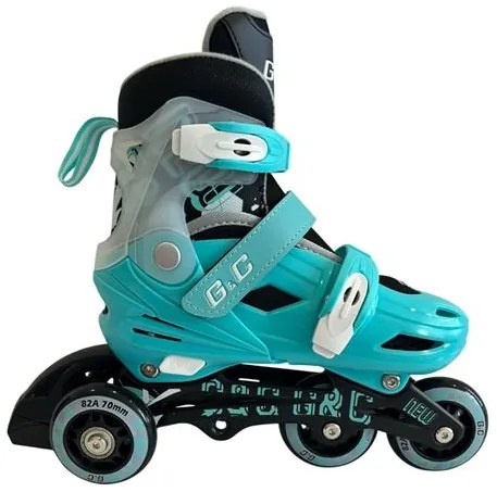 Αυξομειούμενα Rollers G&C BW125 ΣΕΤ 4 ΣΕ 1 INLINE SKATES Μπλε/Μαύρο Medium 35-38
