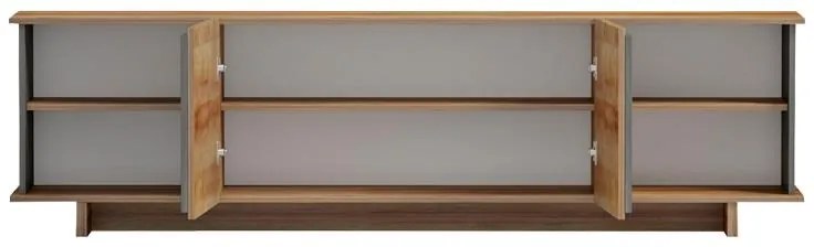 Έπιπλο τηλεόρασης Zafore σε oak-καφέ antique απόχρωση 180x33x50εκ 180x33x50 εκ.