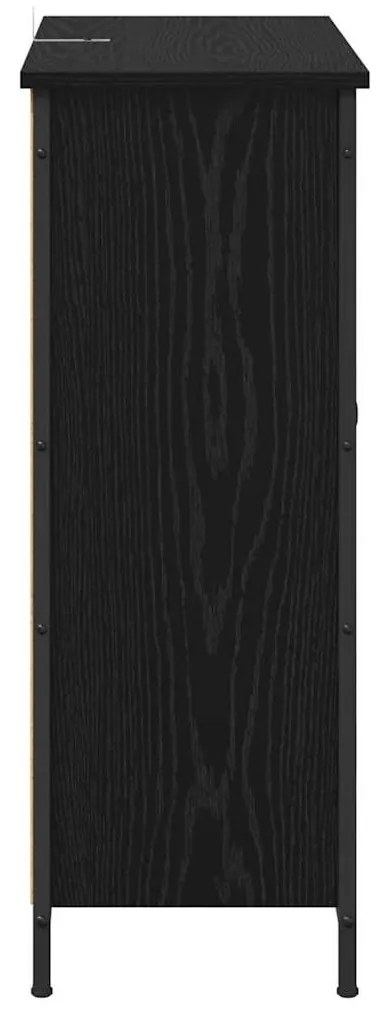 vidaXL Πλαϊνό γραφείο Μαύρη Οξυά 70 x 30 x 80 εκ. Επεξεργασμένο ξύλο