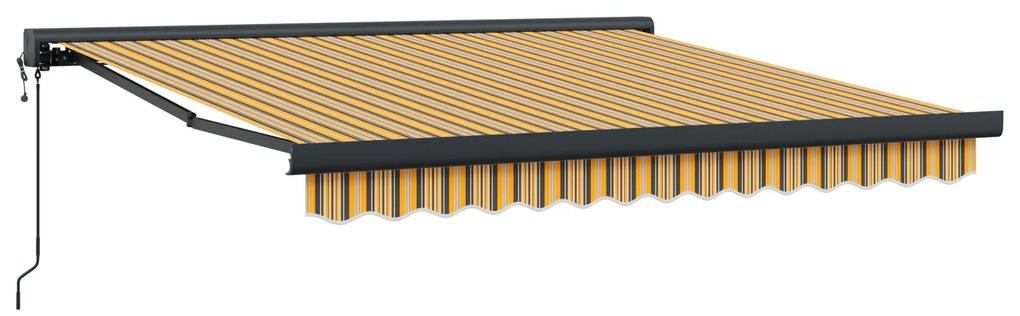 vidaXL Αναδιπλούμενη τέντα πολυχρωμία 350x250 εκ