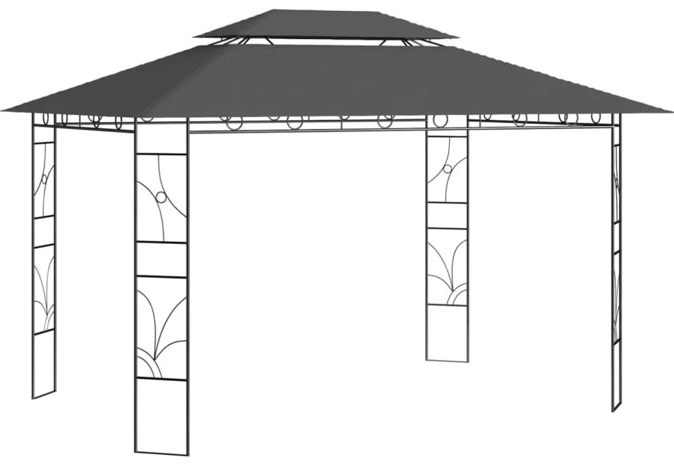 Κιόσκι Ανθρακί 4 x 3 x 2,7 μ. 160 γρ./μ²  - Ανθρακί