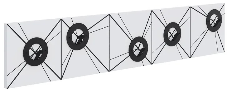 Κρεμάστρα τοίχου Vizy Megapap χρώμα λευκό 90x1,8x18εκ.