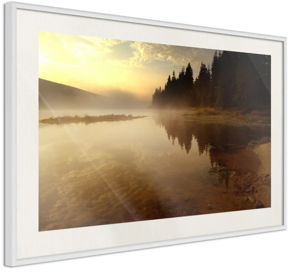 Αφίσα - Fog Over the Water - 30x20 - Χρυσό - Χωρίς πασπαρτού