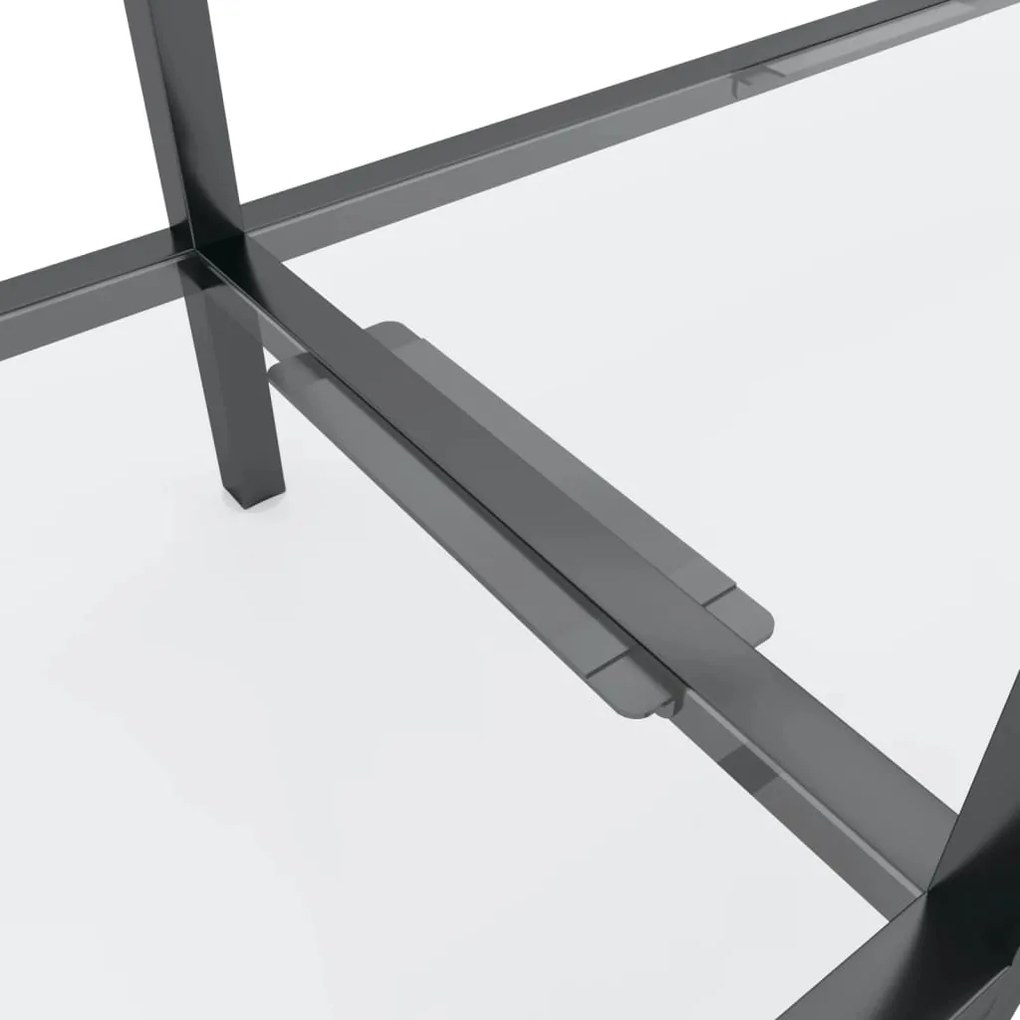 vidaXL Τραπέζι Κονσόλα Διαφανές 140 x 35 x 75,5 εκ. από Ψημένο Γυαλί