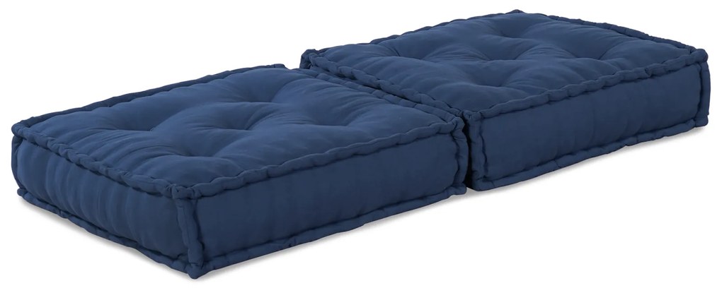 vidaXL Modular Πουφ Ινδigo 70x70x36 Υφάσμα
