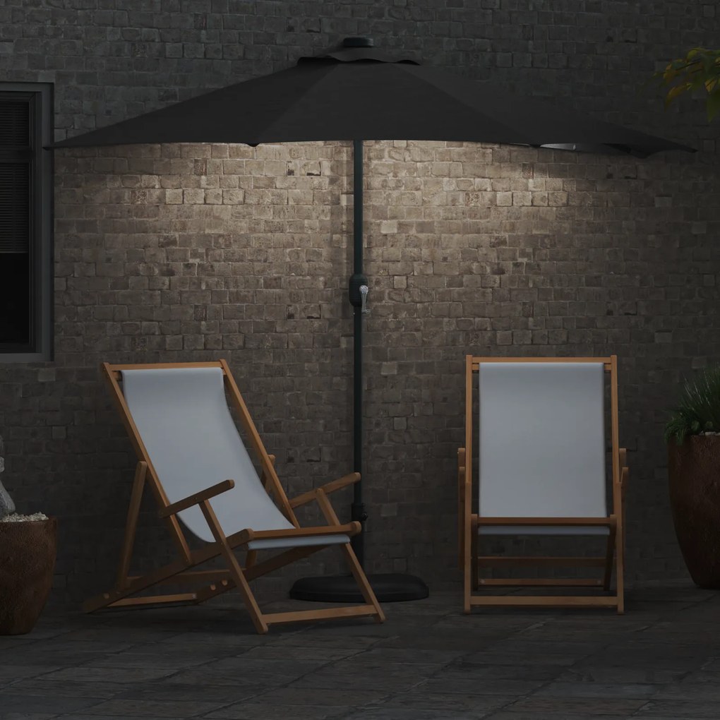 vidaXL Ομπρέλα Κήπου Ανθρακί 294 x 150 x 224 εκ. ύφασμα