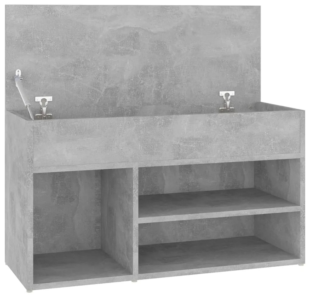 vidaXL Παπουτσοθήκη Γκρι Σκυροδέματος 80 x 30 x 45 εκ. από Επεξ. Ξύλο