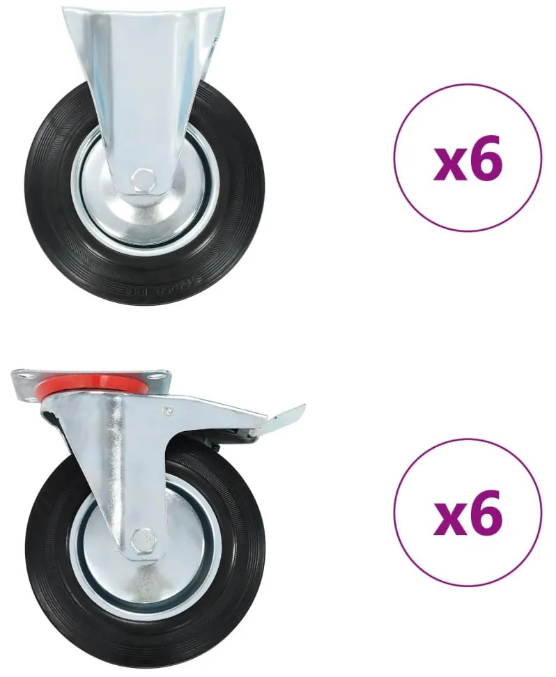 vidaXL Ρόδες 12 τεμ. 200 χιλ.