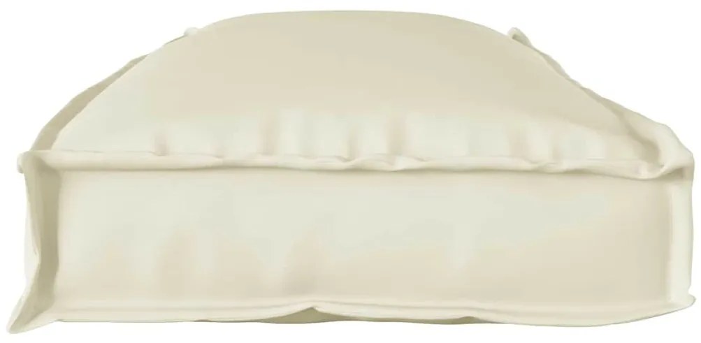 vidaXL Μαξιλάρι παλέτας για πάγκο Κρεμ 110 x 40 x 8 εκ Ύφασμα Oxford