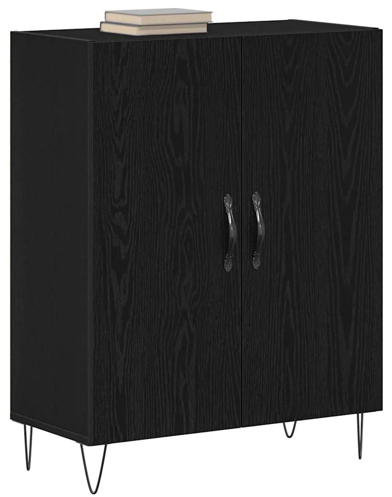 vidaXL Πλαϊνό γραφείο Μαύρη Οξυά 69,5 x 34 x 90 εκ. Επεξεργασμένο ξύλο